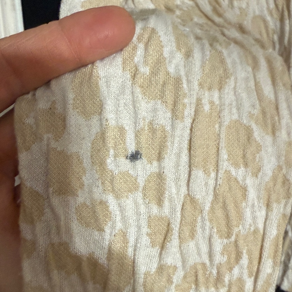 ZARA Animal Print Stretch Snap Front Long Sleeve Polo Size: L - Picture 4 of 6